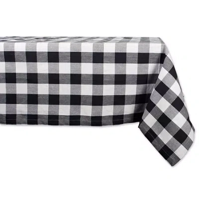 Design Imports Buffalo Check Tablecloth In Black