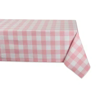 Design Imports Buffalo Check Tablecloth In Pink