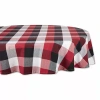 Design Imports Cardinal Red Tri Color Check Tablecloth In Red