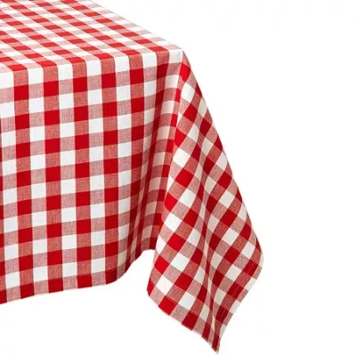 Design Imports Checkers Tablecloth In Red