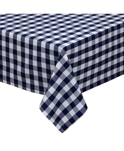 Design Imports Checkers Tablecloth,60"x84" In Blue