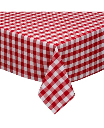 Design Imports Checkers Tablecloth,60"x84" In Red