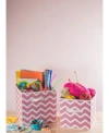 Design Imports Chevron Print 2-pc. Storage Bin In Pink Chevron