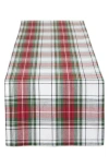 Design Imports Christmas Plaid Cotton Table Runner In Multi
