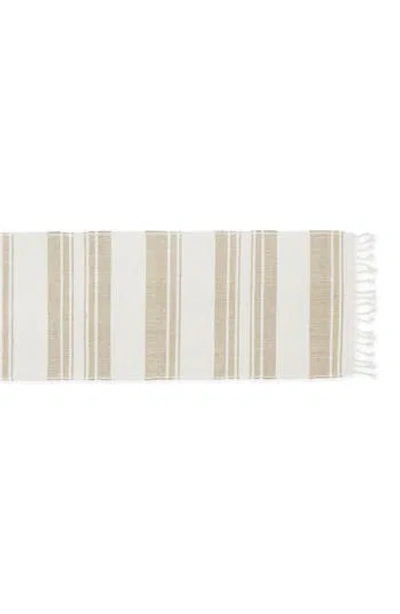 Design Imports Coastal Sands Cotton & Jute Table Runner In Brown