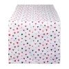 Design Imports Confetti Hearts Print Table Runner In Multi