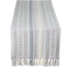 Design Imports Cool Gray Braided Stripe Table Runner In Gray