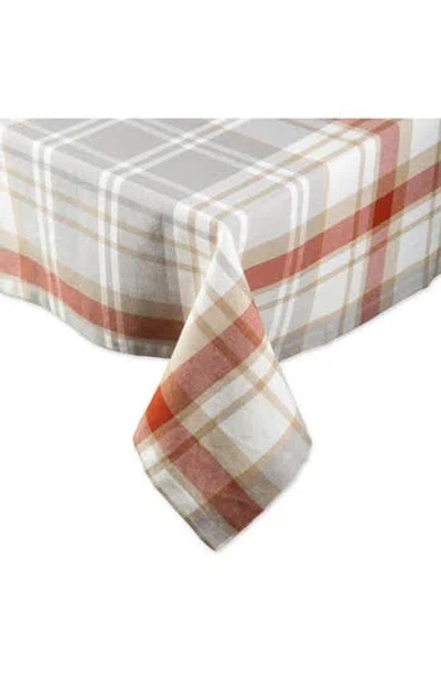 Design Imports Cozy Picnic Plaid Cotton Tablecloth In Gray