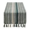 Design Imports Dark Green Braided Stripe Table Runner In Green