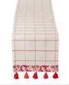 Design Imports Darling Window Pane Table Runner, 14" X 72" In Darling Window Pane
