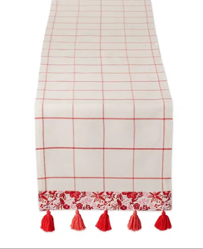 Design Imports Darling Window Pane Table Runner, 14" X 72"