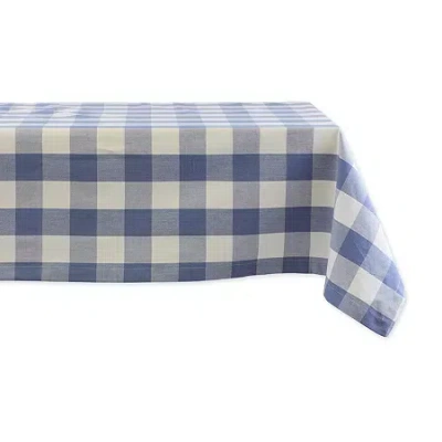 Design Imports Design Imporrt Checkers Tablecloth In Blue