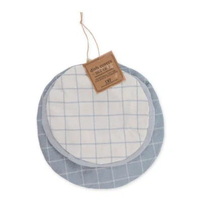 Design Imports Dish Covers Set Of 3 In Dusty Blue