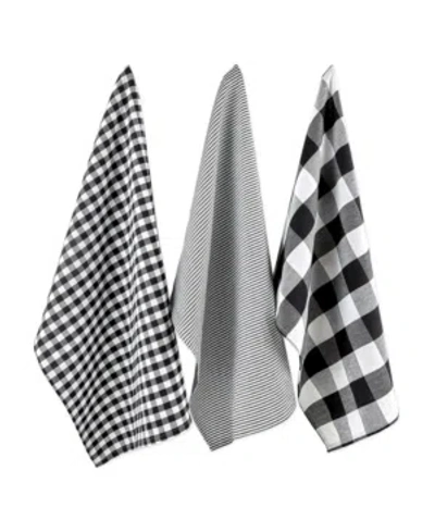 Design Imports Dishtowel Set In Black