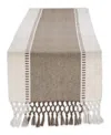 Design Imports Dobby Stripe Ribbed Table Runner, 13"x72 " In Brown