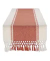 Design Imports Dobby Stripe Ribbed Table Runner, 13"x72 " In Spice