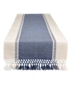 Design Imports Dobby Stripe Table Runner, 13" X 108" In Blue