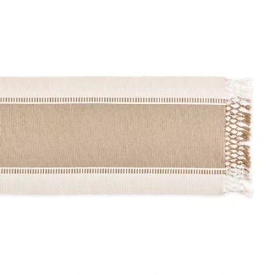 Design Imports Dobby Stripe Table Runner In Brown