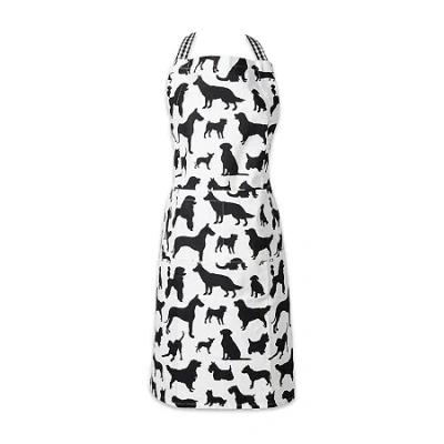 Design Imports Dog Print Chef Apron In Black