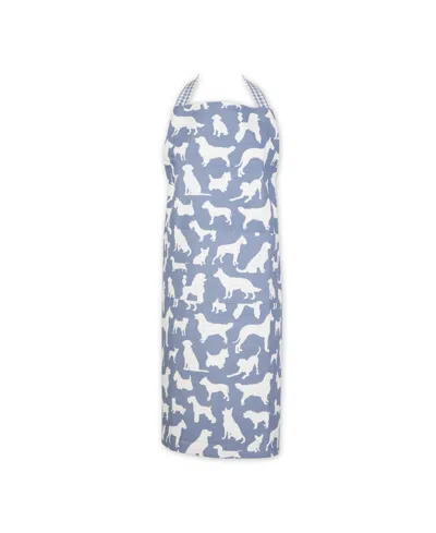 Design Imports Dog Print Chef Apron In Blue