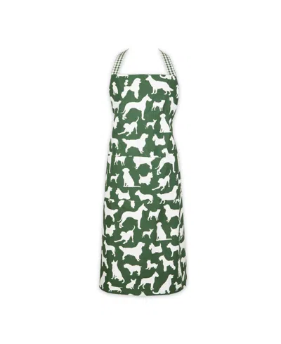 Design Imports Dog Print Chef Apron In Green
