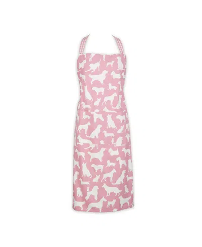 Design Imports Dog Print Chef Apron In Pink