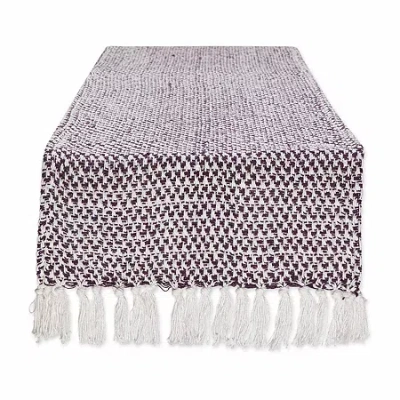 Design Imports Eggplant Woven Table Runner In Purple