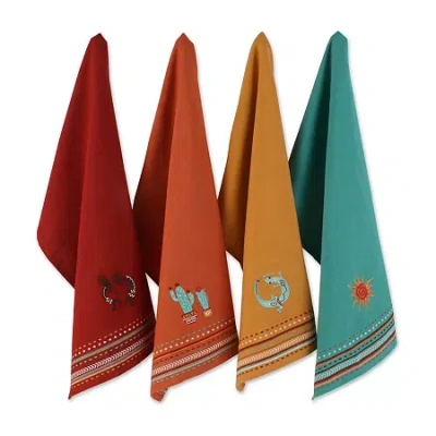Design Imports Embellished 4-pc. Dish Cloth Set In Multi