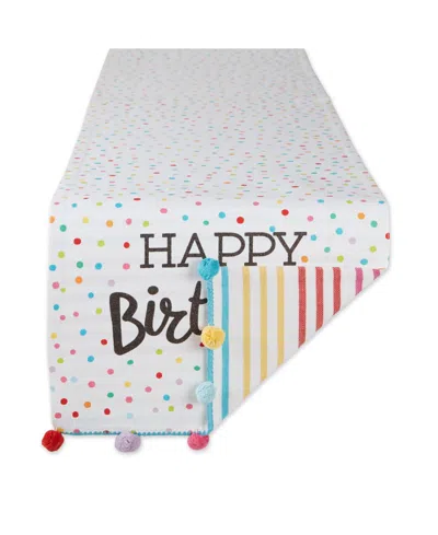 Design Imports Embellished Reversible Table Runner, 14"x72" In Multi