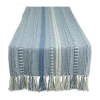 Design Imports Farmhouse Braided Stripe Table Runner In Blue