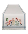 Design Imports Flower Garden Embellished Table Runner, 14" X 72" In Multicolor