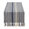 Design Imports French Blue Braided Stripe Table Runner In Blue