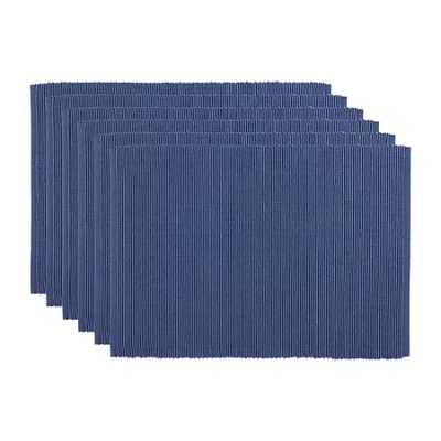 Design Imports French Blue Ribbed 6-pc. Table Linen Set