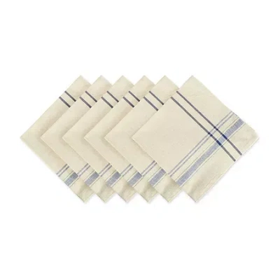 Design Imports French Stripe 6-pc. Napkins In Blue