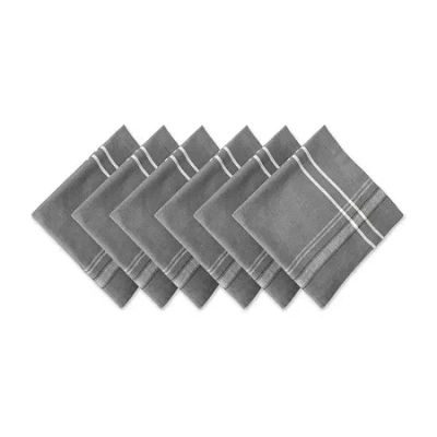 Design Imports French Stripe 6-pc. Napkins In Gray