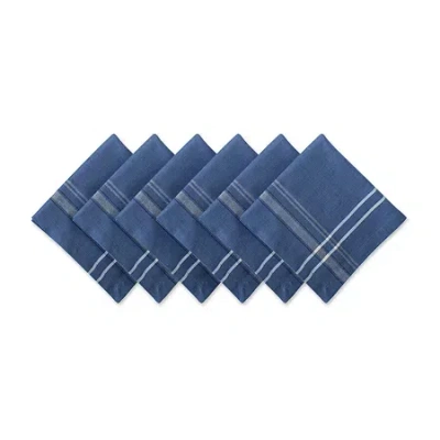 Design Imports French Stripe 6-pc. Napkins In Blue