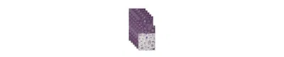 Design Imports Fridge Liner Collection Non-adhesive, Cut To Fit, 12x24", Eggplant Market, 6 Piece