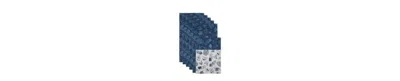 Design Imports Fridge Liner Collection Non-adhesive, Cut To Fit, 12x24", Nautical Blue Market, 6 Piece