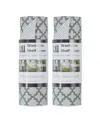 Design Imports Fridge Shelf Liner Collection Non-adhesive, Cut To Fit, Machine Washable, 12x120", Gray Lattice, 2 P In Gray Lattice