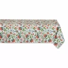 Design Imports Garden Floral Print Outdoor Tablecloth In Sand