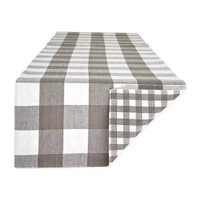 Design Imports Gingham Buffalo Check Table Runner In Gray