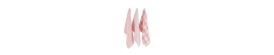 Design Imports Gingham Check Kitchen Collection, Pink, Dishtowel Set In Multi