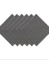 Design Imports Gingham Small Check Napkin, Set Of 6 In Black