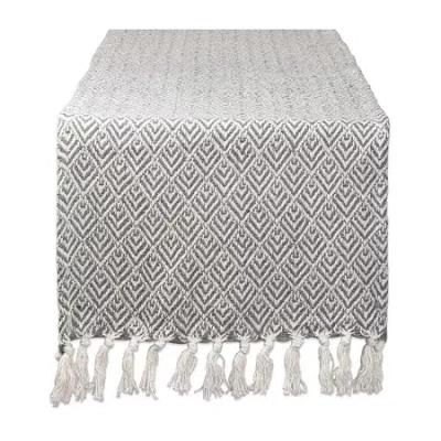 Design Imports Gray Diamond Table Runner