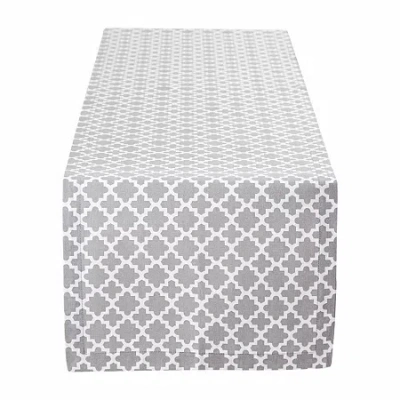 Design Imports Gray Lattice Table Runner