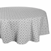 Design Imports Gray Lattice Tablecloth In Gray