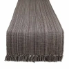 Design Imports Gray Variegated Fringe Table Runner In Gray