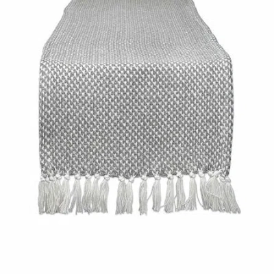 Design Imports Gray Woven Table Runner