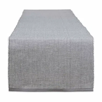 Design Imports Gray/white 2-tone Ribbed Table Runner