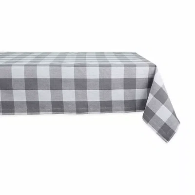 Design Imports Gray/white Buffalo Check Tablecloth